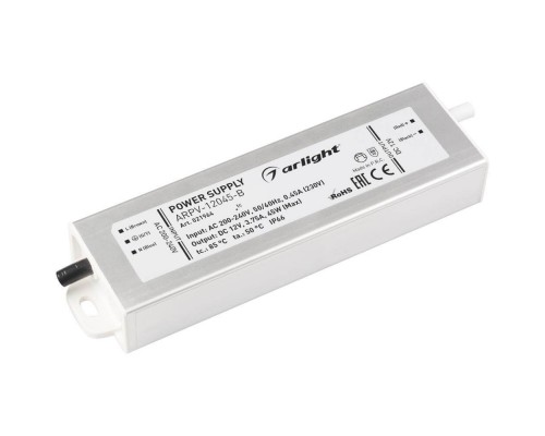 Блок питания Arlight ARPV-45B 12V 45W IP67 3,75A 021964