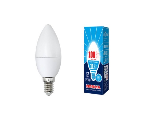 Лампа светодиодная E14 11W 4000K матовая LED-C37-11W/NW/E14/FR/NR UL-00003811