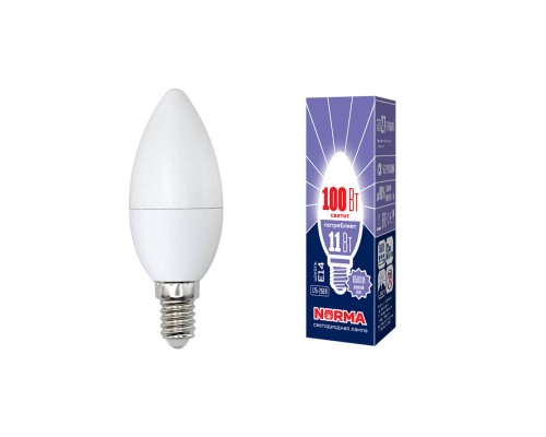 Лампа светодиодная E14 11W 6500K матовая LED-C37-11W/DW/E14/FR/NR UL-00003810