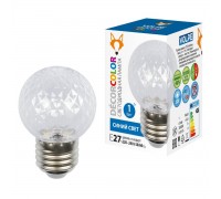 Лампа светодиодная E27 1W прозрачная LED-D45-1W/BLUE/E27/CL/С PINEAPPLE UL-00010066