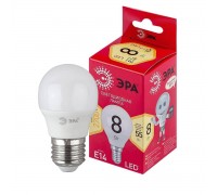 Лампа светодиодная ЭРА E14 8W 2700K матовая LED P45-8W-827-E14 R Б0050697