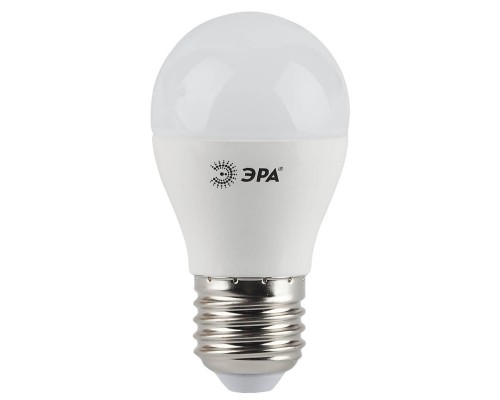 Лампа светодиодная ЭРА E27 5W 2700K матовая LED P45-5W-827-E27 Б0028486