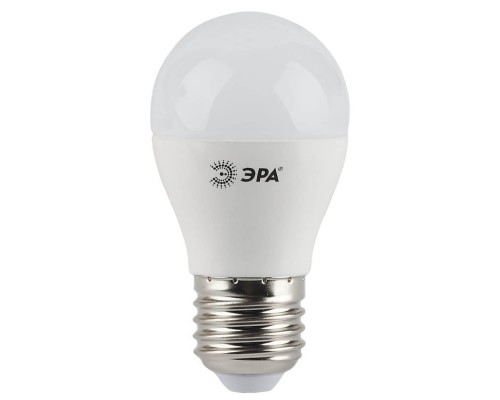 Лампа светодиодная ЭРА E27 5W 4000K матовая LED P45-5W-840-E27 Б0028488