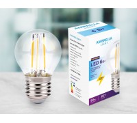 Лампа светодиодная филаментная Ambrella light E27 6W 4200K прозрачная 203915