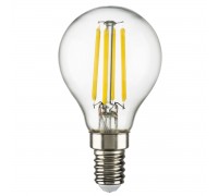 Лампа светодиодная филаментная Lightstar LED Filament E14 6W 4000K груша прозрачная 933804