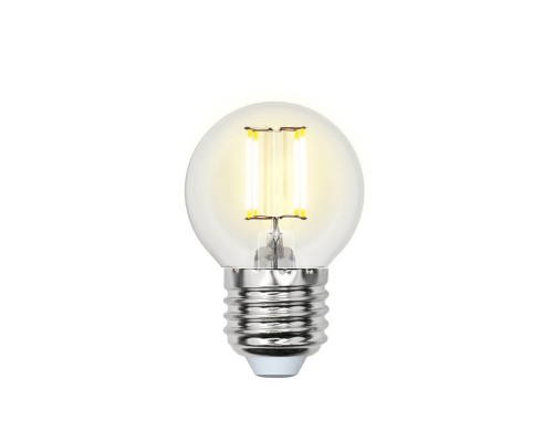 Лампа светодиодная филаментная Uniel E27 5W 4000K LED-G45-5W/NW/E27/CL/DIM GLA01TR UL-00002871