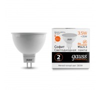 Лампа светодиодная Gauss GU5.3 3.5W 3000K матовая 13514