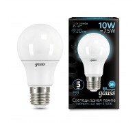 Лампа светодиодная Gauss LED A60 E27 10W 4100K матовая 102502210