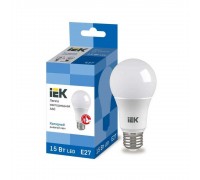 Лампа светодиодная IEK E27 15W 6500K матовая LLE-A60-15-230-65-E27