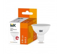 Лампа светодиодная IEK GU5.3 5W 3000K матовая LLE-MR16-5-230-30-GU5