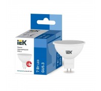 Лампа светодиодная IEK GU5.3 7W 6500K матовая LLE-MR16-7-230-65-GU5