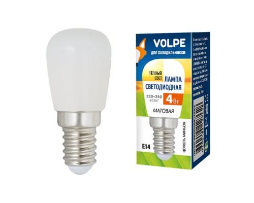 Лампа светодиодная Volpe E14 4W 3000K матовая LED-Y25-4W/3000K/E14/FR/Z UL-00006501