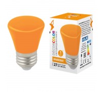 Лампа светодиодная Volpe E27 1W оранжевая LED-D45-1W/ORANGE/E27/FR/С BELL UL-00005642