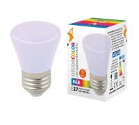 Лампа светодиодная Volpe E27 1W RGB матовая LED-D45-1W/RGB/E27/FR/С BELL UL-00005805