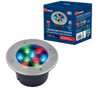 Ландшафтный светодиодный светильник Uniel ULU-B12A-9W/RGB IP67 Grey UL-00006824