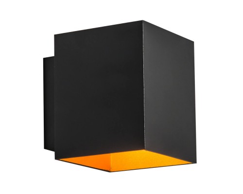 Настенный светильник Zumaline Sola wl square black-gold 91063