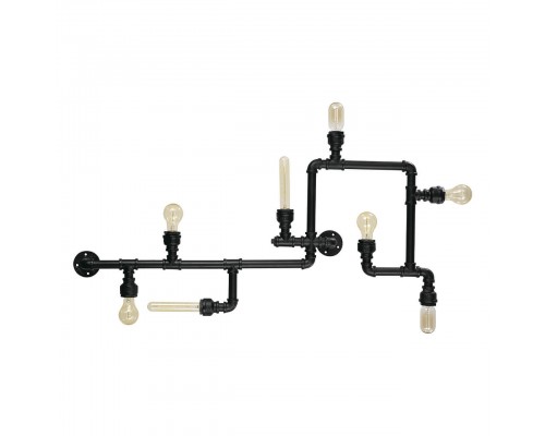 Потолочная люстра Ideal Lux Plumber PL8 Nero 136714