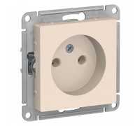 Розетка 2К Schneider Electric AtlasDesign 16A 250V бежевая ATN000241