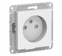 Розетка 2К Schneider Electric AtlasDesign 16A 250V со шторками белая ATN000149