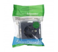 Розетка 2К+З Schneider Electric AtlasDesign 16A 250V грифель ATN000743