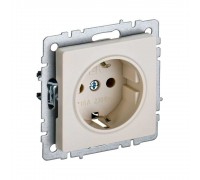 Розетка 2P+PE IEK Brite бежевая BR-R11-16-K10