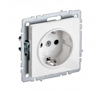 Розетка 2P+PE IEK Brite со шторками белая BR-R14-16-K01