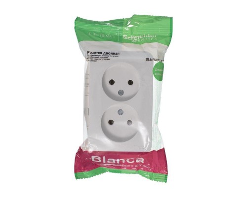 Розетка двойная 2К Schneider Electric Blanca 16A 250V белая BLNRA000211