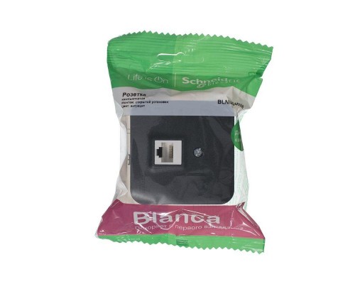 Розетка компьютерная RJ45 Schneider Electric Blanca 5e кат UTP антрацит BLNIA045006