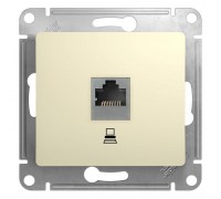 Розетка компьютерная RJ45 Schneider Electric Glossa 5e кат UTP бежевая GSL000281K