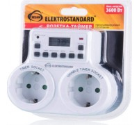 Розетка-таймер Elektrostandard TMH-E-5 16A x2 IP20 Белый a026138