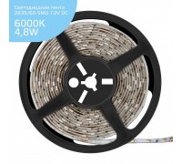 Светодиодная лента Gauss 4,8W/m 60LED/m 2835SMD холодный белый 5M 355000305