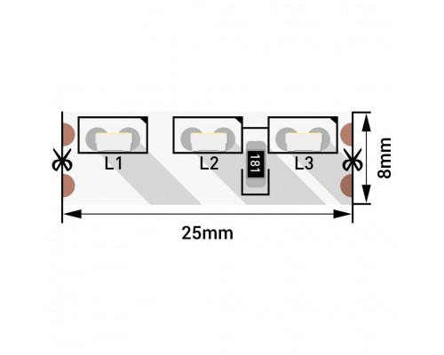 Светодиодная лента SWG 9,6W/m 120LED/m 315SMD холодный белый 5M 004203