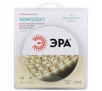 Светодиодная влагозащищенная лента ЭРА 4,8W/m 60LED/m 2835SMD теплый белый 5M 2835kit-4,8-60-12-IP65-2700-5m Б0043064