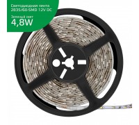 Светодиодная влагозащищенная лента Gauss 4,8W/m 60LED/m 2835SMD зеленый 5M 356000605