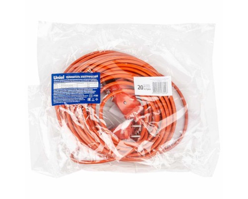 Удлинитель Uniel Ultra 1гн х 20м б/з YX10-101 /UCK-1N/2x1,00/20M/O Orange UL-00010794