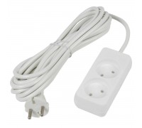 Удлинитель Uniel Ultra 2гн х 5м б/з S-CU2-5 White UL-00009978