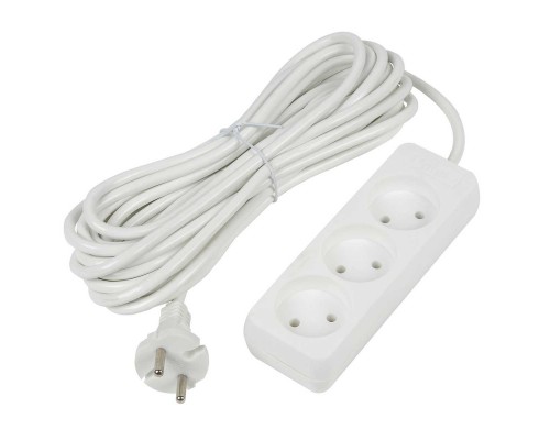 Удлинитель Uniel Ultra 3гн х 10м б/з S-CU3-10 White UL-00009980