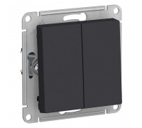 Выключатель двухклавишный Schneider Electric AtlasDesign 10A 250V карбон ATN001051