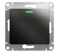 Выключатель одноклавишный Schneider Electric Glossa 10A 250V с подсветкой антрацит GSL000713