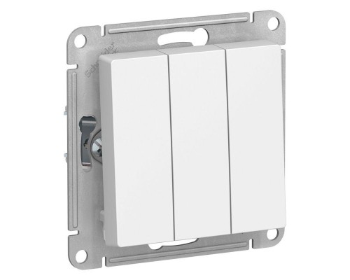 Выключатель трехклавишный Schneider Electric AtlasDesign 10A 250V белый ATN000131